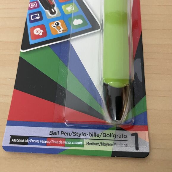 BIC 4-Color Ballpoint Pen With Stylus And Green Grip 51869 - Lot Of 6 New - Picture 5 of 8